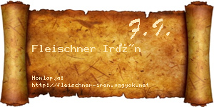 Fleischner Irén névjegykártya