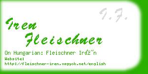 iren fleischner business card